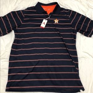 Navy Blue Striped Houston Astros Polo (NWT)